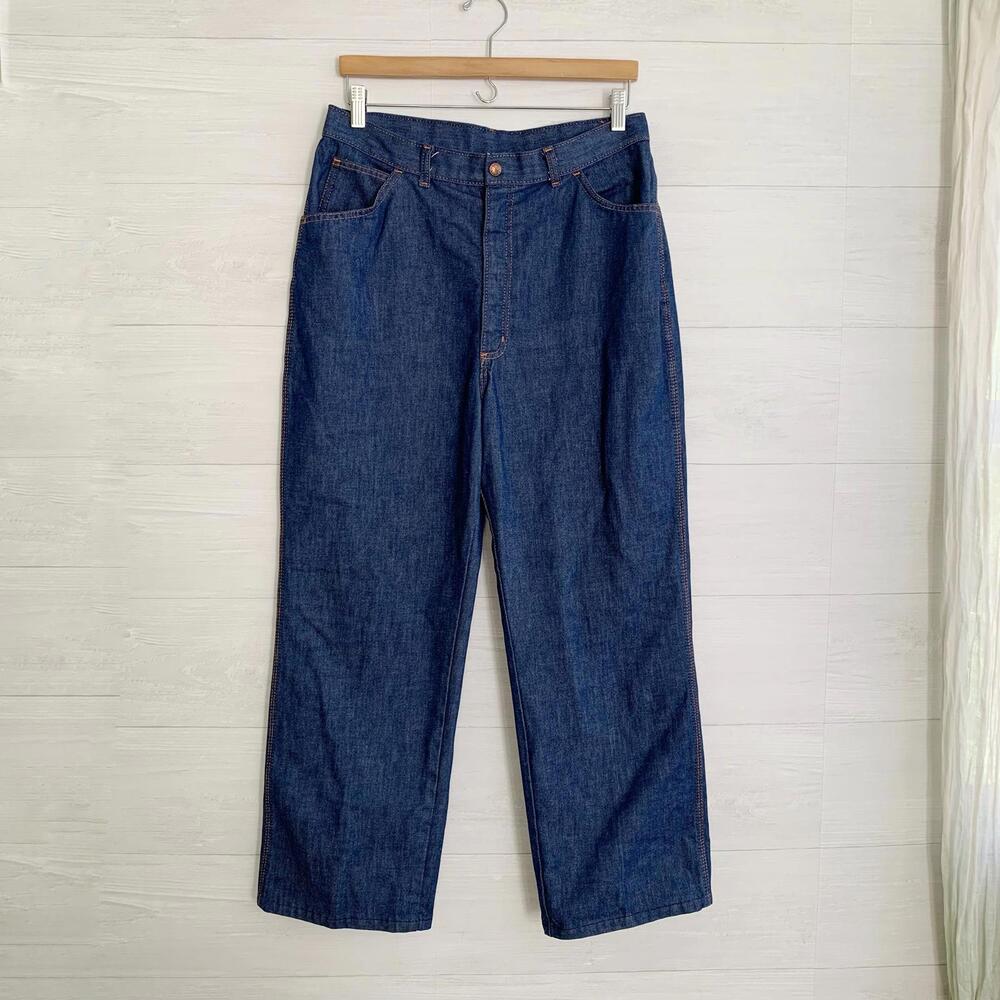 Vintage Je M’appelle - Blue jeans embroidered pockets, sz 34